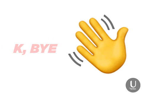 Animated Hand Waving K Bye GIF