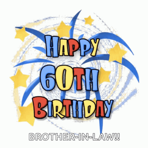 Animated Happy 60th Birthday Greeting GIF 