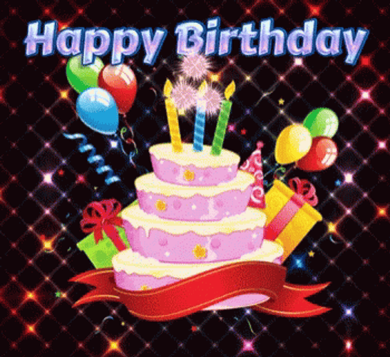 Happy birthday cake cartoon design Royalty Free Vector Image