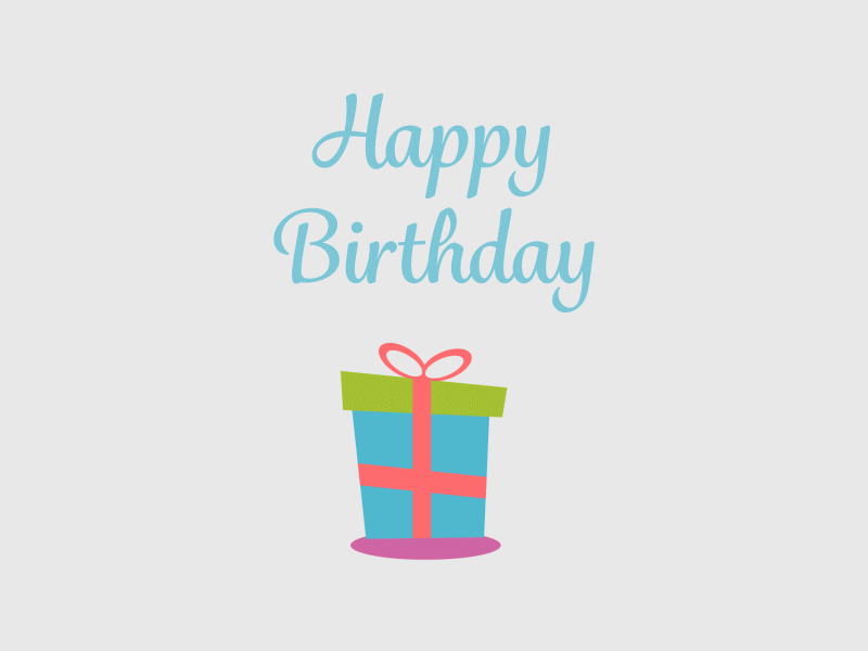 Animated Happy Birthday Surprised Cake GIF