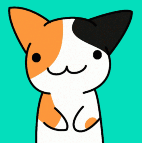 Animated Happy Cat Licking GIF