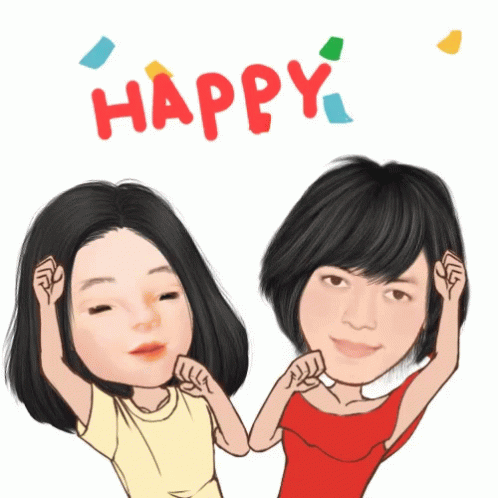 Animated Happy Dancing Girls GIF