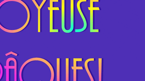 Animated Happy Easter Sunday French Text GIF