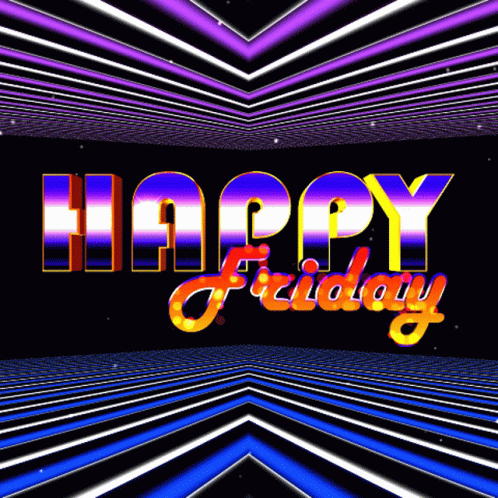 Animated Happy Friday Party Celebration GIF