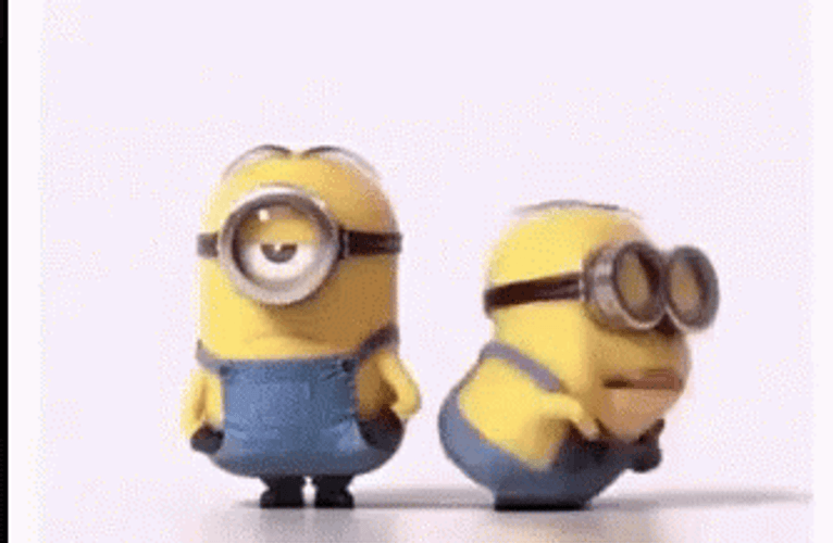 Animated Happy Minion Celebration Teasing GIF