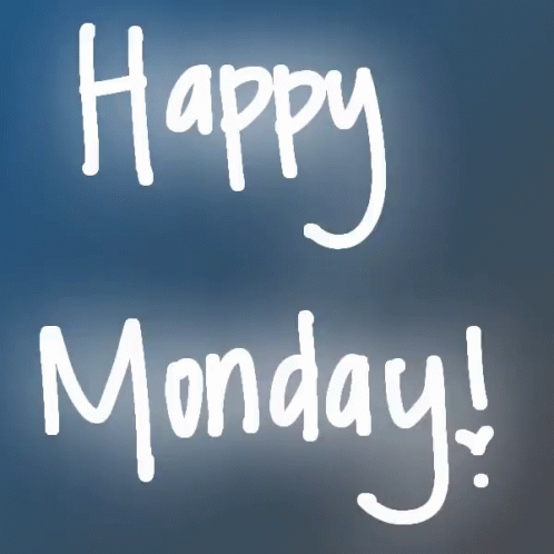 Animated Happy Monday Glowing GIF