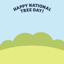 Animated Happy National Tree Day Celebration GIF