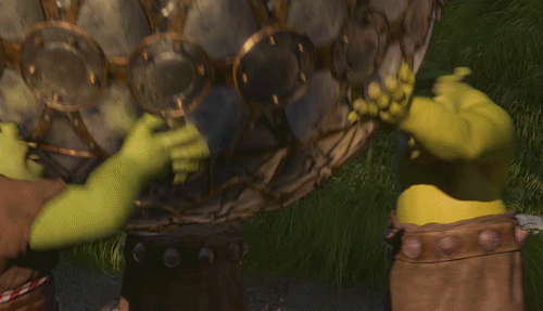 Animated Happy New Year Throwing Scene Shrek And Fiona GIF