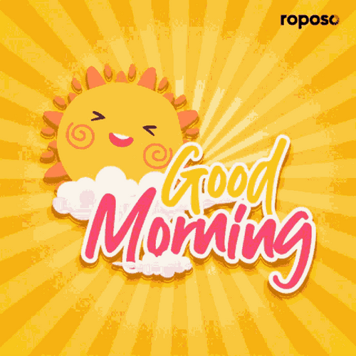 Animated Happy Sunny Day Good Morning Cartoon GIF