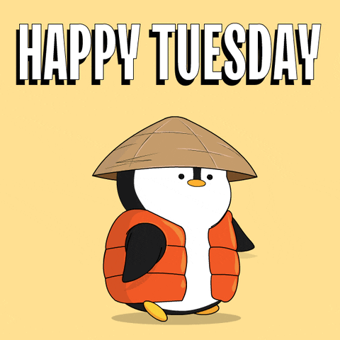 Animated Happy Tuesday Penguin GIF