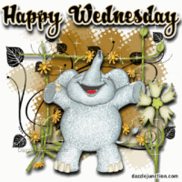 Animated Happy Wednesday Elepant GIF