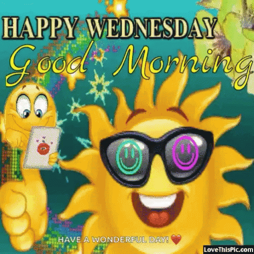 Animated Happy Wednesday Have Wonderful Sunshine GIF