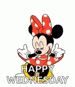 Animated Happy Wednesday Minnie Mouse Bow GIF