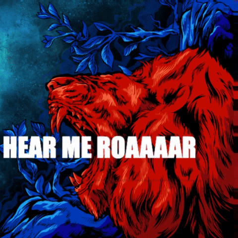 Animated Hear Me Roar Lion Roar GIF