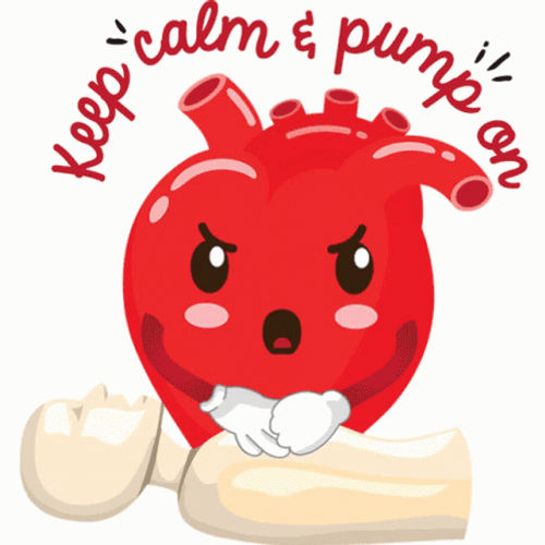 Animated Heart Cpr Keep Calm And Pump On GIF