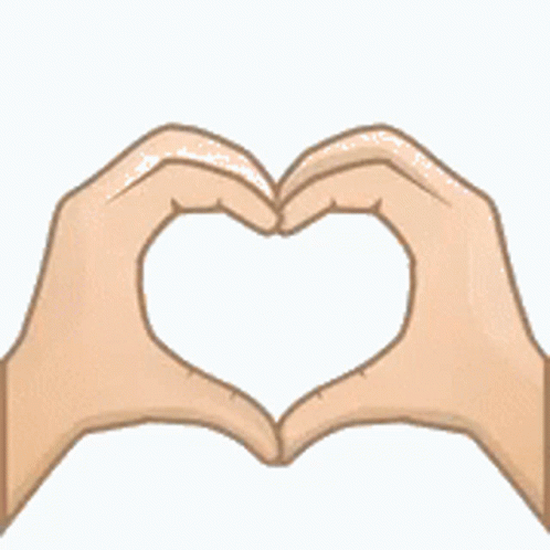 Animated Heart Hand Sign GIF