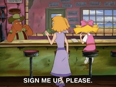 Animated Helga Sign Me Up GIF