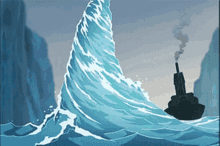 Animated Huge Sea Waterspout GIF