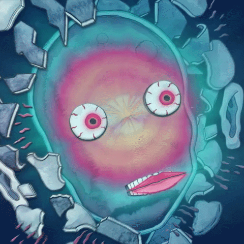 Animated Human Head Tripping GIF