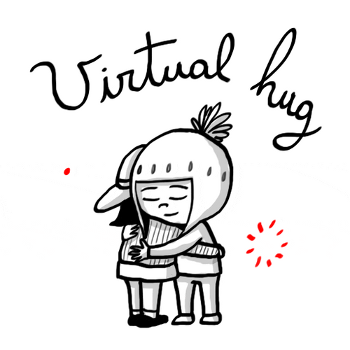 Animated Human Virtual Hug GIF