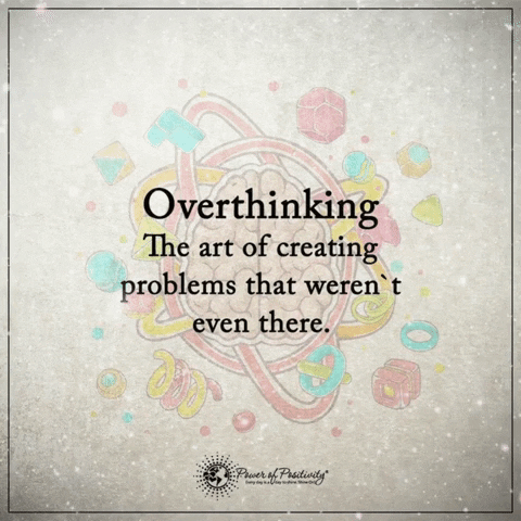 Animated Illustration Overthinking Meaning Text GIF