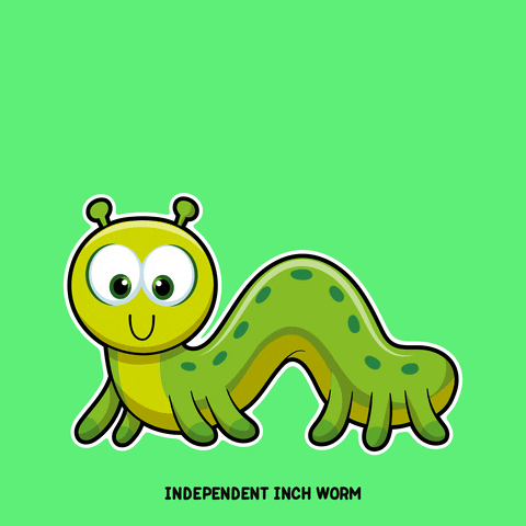 Animated Independent Green Worm GIF