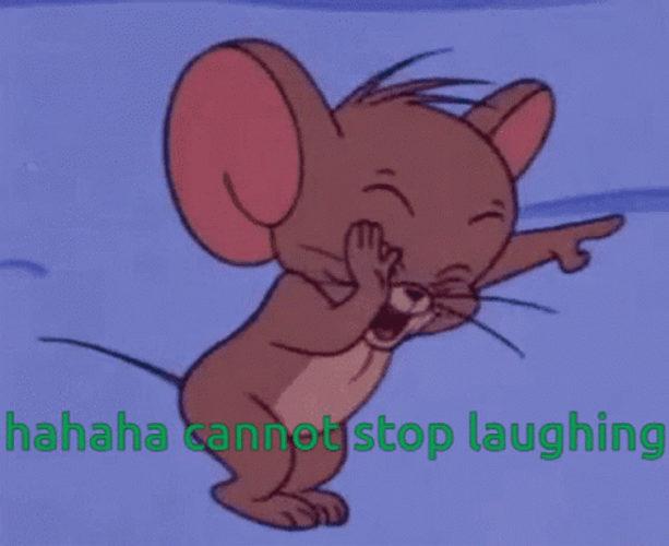 Animated Jerry Mouse Pointing Then Laughing GIF