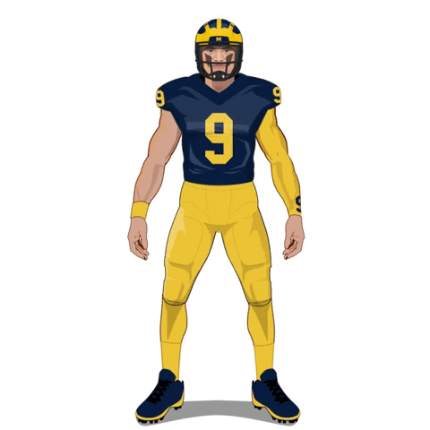Animated Jj Mccarthy Pointing Upwards GIF