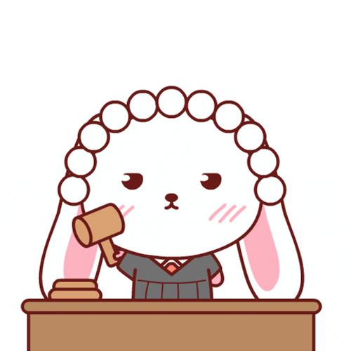 Animated Judge No Lawyer GIF