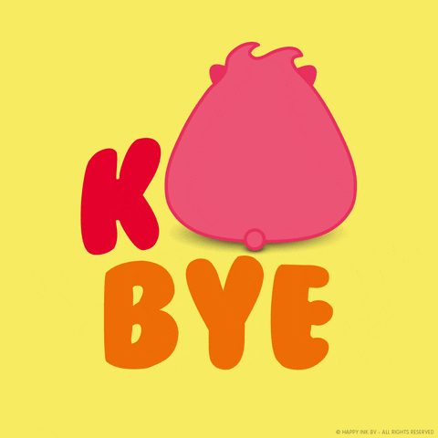 Animated K Bye With Animated Hamster GIF