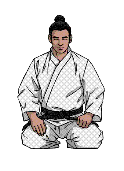 Animated Karate Rei Bow Down GIF