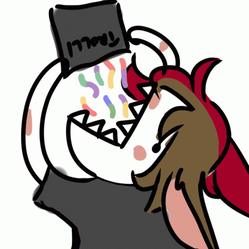 Animated Kid Catching Falling Gummies With His Mouth GIF