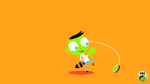 Animated Kid Encountering Yo Yo Accident GIF