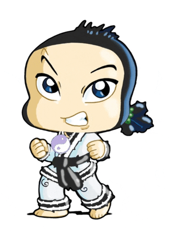 Animated Kid Judo Chop GIF
