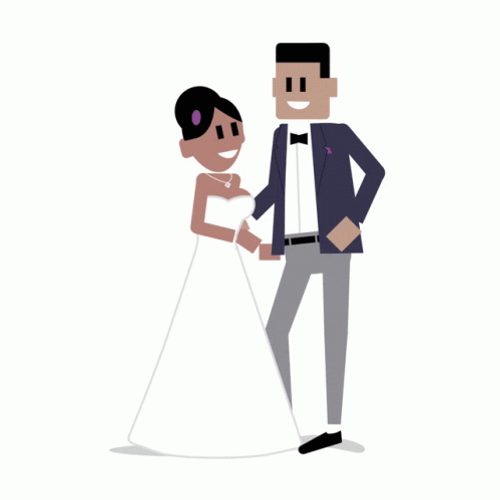 Animated Dancing Couple Wedding Marriage Vibes GIF 