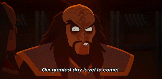 Animated Klingon Scary Bright Eyes GIF