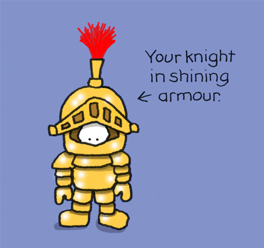 Animated Knight In Shining Armor GIF