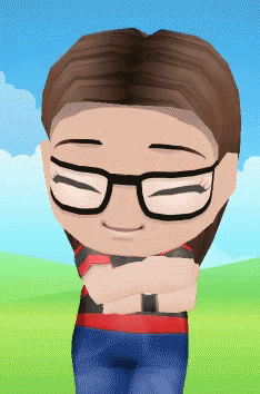 Animated Nerdy Girl Laughing Exercise GIF