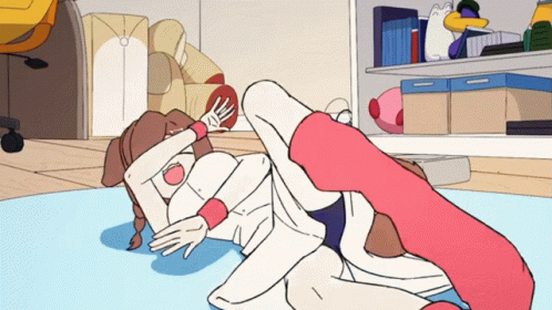 Animated Inugami Korone Rolling On Floor Laughing GIF