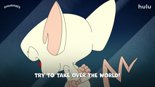 Animated Laughing Pinky And The Brain GIF