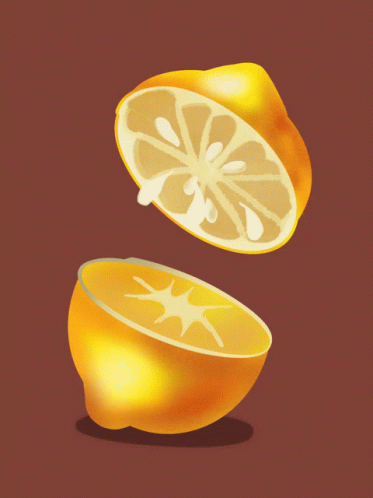 Animated Lemon With Pulp GIF
