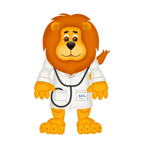Animated Lion In Doctor Suit Medicine GIF