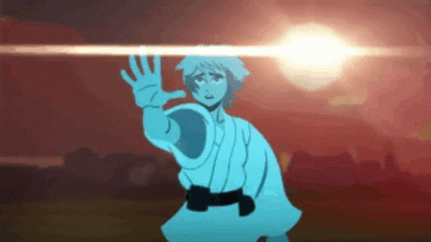 Animated Luke Skywalker From Young To Old GIF