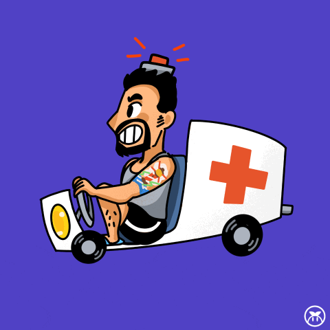 Animated Makeshift Ambulance GIF