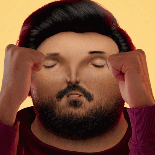 Animated Man Blow His Mind GIF