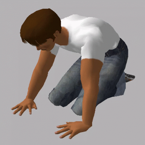 Animated Man Bowing Down GIF