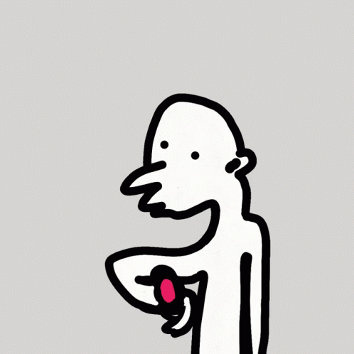 Animated Man Checking Wrist Watch GIF