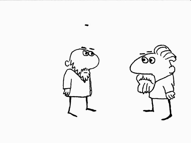 Animated Man Eats Fly Boing Turns Frog GIF