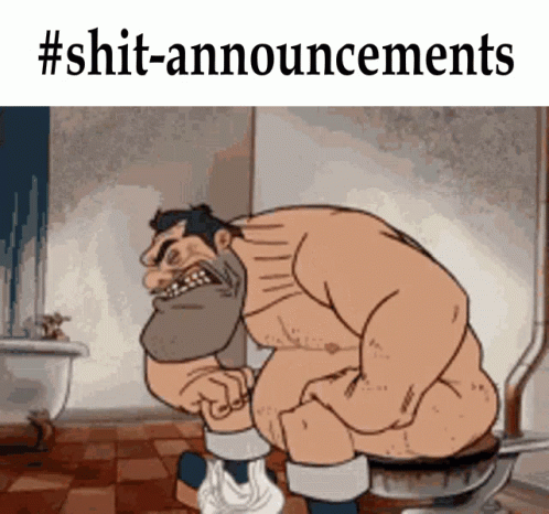 Animated Man Gotta Poop Shit Announcements GIF