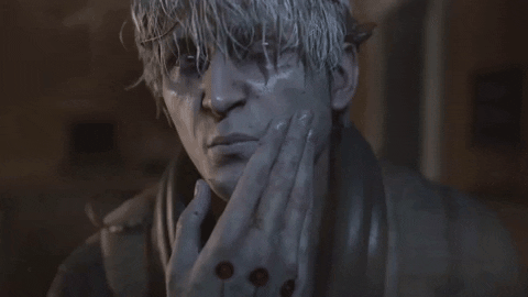 Animated Man Injured By Wendigo GIF